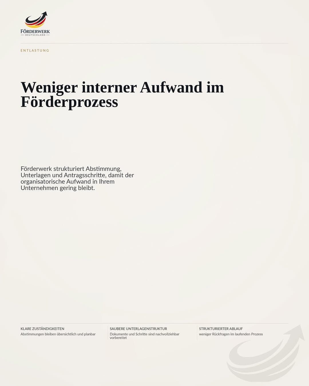 Fördermittel sollten kein Zusatzprojekt werden, das intern Zeit bindet.
Förderwerk strukturiert Abstimmung, Unterlagen und Antragsschritte so, dass der Aufwand auf Unternehmensseite überschaubar bleibt. Das schafft Raum für das Wesentliche: Qualifizierung, Umsetzung und Weiterentwicklung im Unternehmen.
Weniger Koordination. Mehr Klarheit im Ablauf. Wenn Sie den Prozess sauber aufsetzen möchten, begleiten wir Sie gerne.
#FoerderwerkDeutschland #Entlastung #Foerdermittel #Unternehmensentwicklung #Weiterbildung